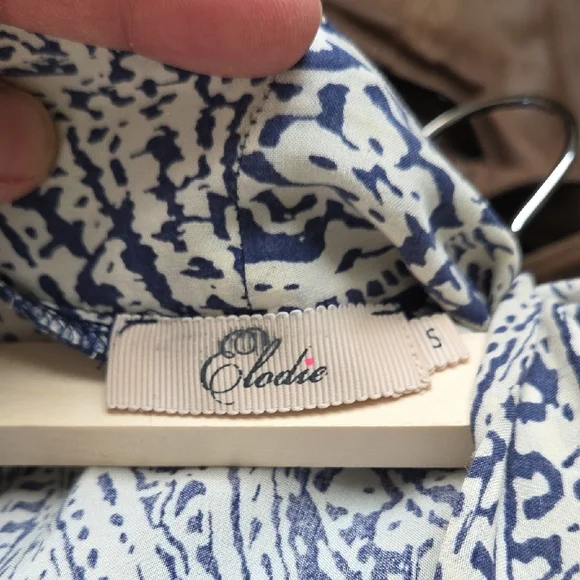 Elodie Navy and Cream Patterned Kimono - Picture 3 of 7